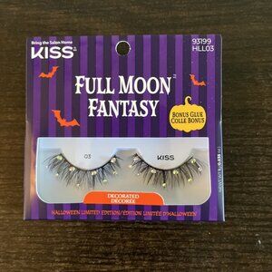 NIP KISS Full Moon Fantasy Decorated 03 Angle Eyes False Eyelashes 1 Pair W/Glue